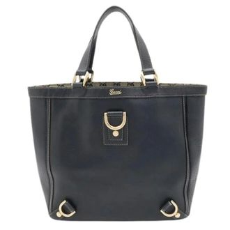 Gucci Pre-owned GG Canvas Abbey Line Tote Bag - Dames - Pre-owned - Blauw - Maat: ONE Size Leer