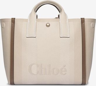 Chlo&eacute; Shopper aus Jacquard und Leder Carry Medium