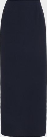 Lafayette 148 New York Straight Viscose-Silk Maxi Skirt