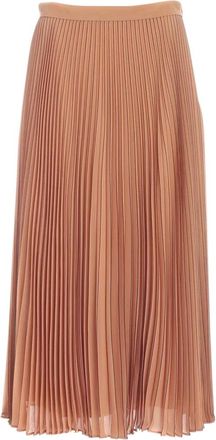 Max Mara Midi Skirts, female, Beige, Size: S Pliss&eacute; Midi Skirt