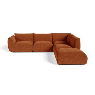 Sia Home Sof&aacute; gran esquinero derecho modular de terciopelo chenilla