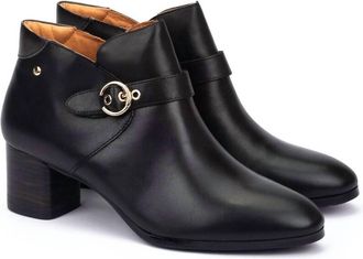 Pikolinos Womens Calafat Heeled Ankle Boots In Black