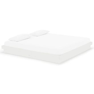 Berkfield Home Bed Frame White Solid Wood Pine 200x200 cm