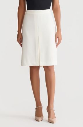 Kasper Pleat Front Pencil Skirt in Vanilla Ice at Nordstrom, Size 14