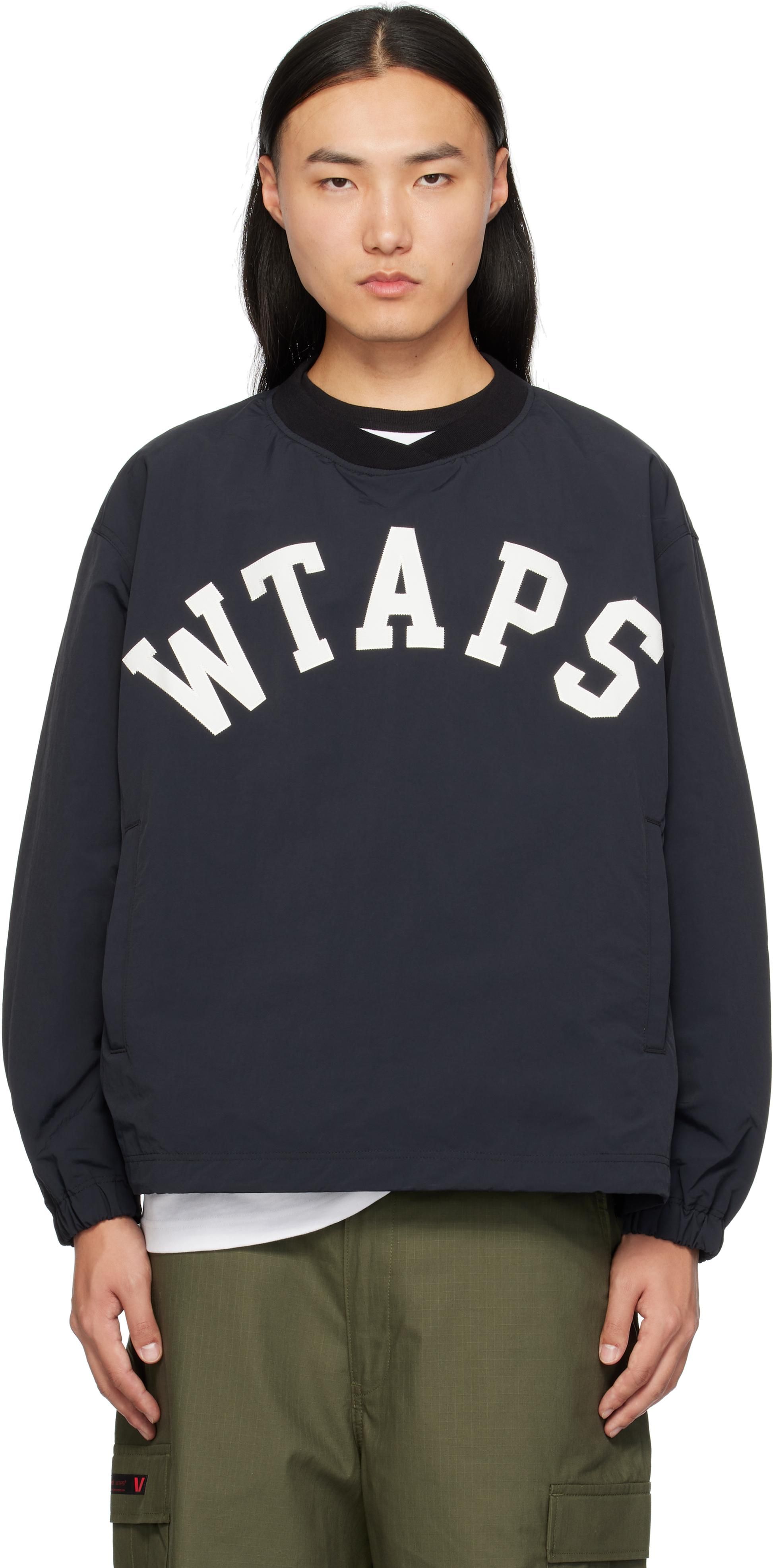 CREW BLACK ニット 02 L SWEATER WTAPS NECK