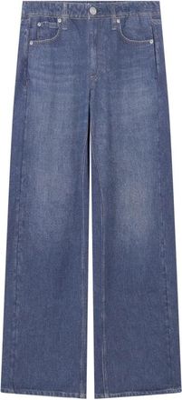 Rag & Bone Miramar Wide-Leg Broek - Dames - Loose Fit Jeans - Blauw - M - Katoen - Jeans