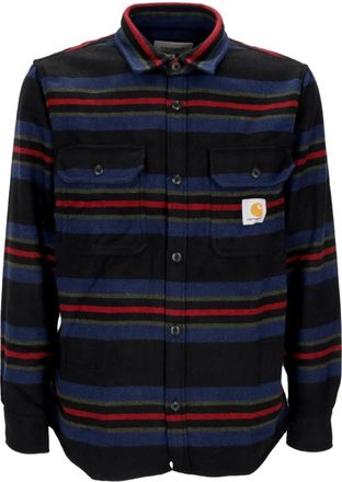 Carhartt Work in Progress Flanellen Hemdjas met Streepmotief - Heren - Casual Overhemden - Veelkleurig - M - Wol - Overhemden