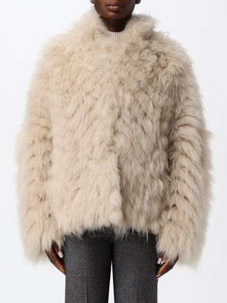 Simonetta Ravizza Falk V-Neck Short Jacket in Goat Fur