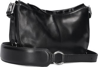 Vagabond Tassen, Dames, Zwart, ONE Size, Leer, Tijdloze Zwarte Leren Schoudertas