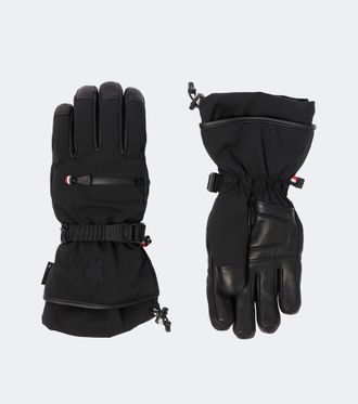Moncler Guanti da sci con pelle