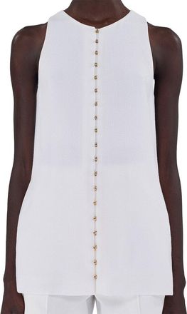 Adam Lippes Wool & Silk White Nazra Tunic
