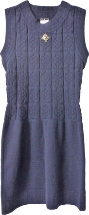 Chanel Paris Shanghai navy Camellia dress Size 36