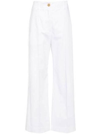 Patou Iconic wide-leg cotton trousers - White