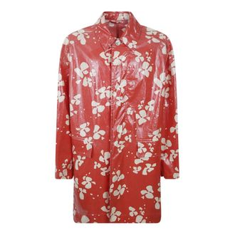 Dries Van Noten Rain Jackets, male, Red, Size: M Robin 3364 M.w.coat