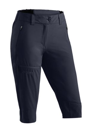Maier Sports Outdoorhose MAIER SPORTS Lulaka Capri Loop, Damen, Gr. 34, Normalgr&ouml;ssen, blau (dunkelblau), 100% Polyester, Hosen Outdoorhose, Damen Wanderhose, elas