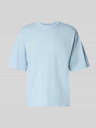 Review Oversized T-Shirt mit Logo in Hellblau, Gr&ouml;&szlig;e XXL