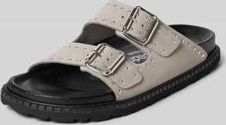 Espadrij Slides mit Logo-Pr&auml;gung Modell AMI in Beige, Gr&ouml;&szlig;e 37