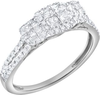LuvMyJewelry Carrea Glow 0.55 Ct 10K Gold Diamond Ring