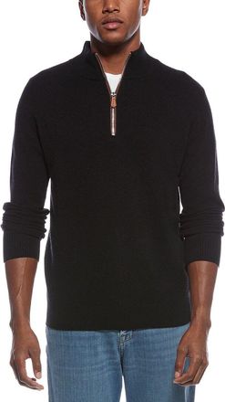 Kier + J Raglan Wool & Cashmere-Blend 1/4-Zip Sweater