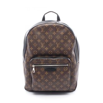 Louis Vuitton Black Brown Monogram Macassar Coated Canvas Leather Backpack (Pre-Owned)