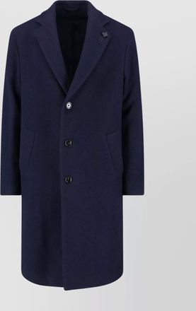Lardini lapel single-breasted jacket front pockets pin