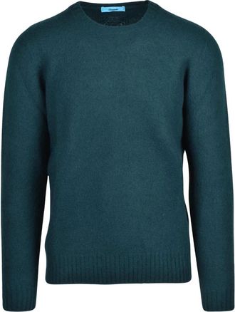 Drumohr Trui met ronde hals - Heren - Truien - Blauw - Maat: L Wol