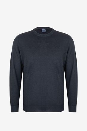 Fedeli Pullover mit Rundhalsausschnitt aus Merinowolle Light Fast