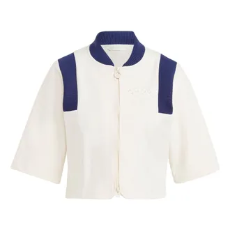 adidas (WMNS) adidas Blue Version Crop Track Jacket Chalk White IB5793