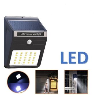 OEM Lampe Murale Solaire - 30 Led - 15 W - Capteur Mouvement Pir - Ext&eacute;rieur Ip65 - Par 2