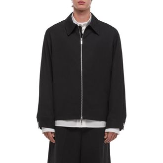 Helmut Lang Wool Gabardine Jacket in Black at Nordstrom, Size Xx-Large