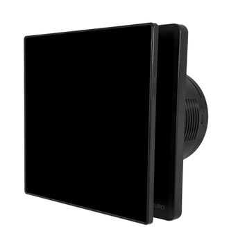 OEM Ventilador De Ba&ntilde;o Humidistato De Cristal Nortada Hokuro Hok 100 H Temporizador Negro