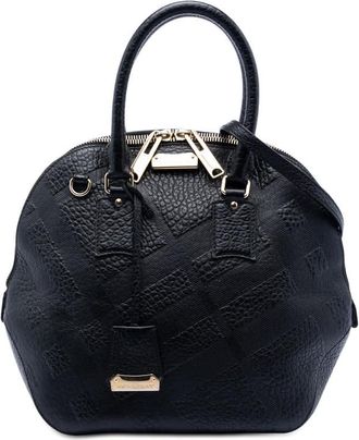 Burberry Pre-owned Burberry Large Heritage Grain Check Embossed Orchard Bowling Bag 7NNJI9CQZ3TXG51W