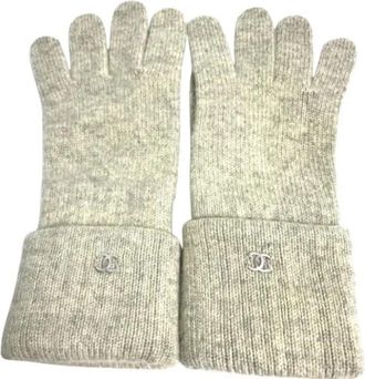 Chanel Pre-owned Vintage Warme Handschoenen - Dames - Vintage Accessoires - Beige - ONE Size - Vintage