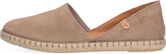 Verbenas Taupe Suede Espadrilles Carmen Style - Dames - Espadrilles - Bruin - 36 EU - Su&egrave;de - Schoenen