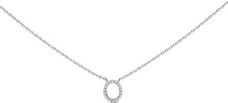 House of Brilliance 10K Gold Diamond Accent A-Z Block Initial Pendant Necklace