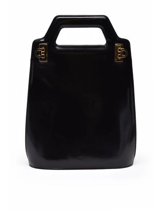 Ferragamo Wanda Hand Bag Leather - Black