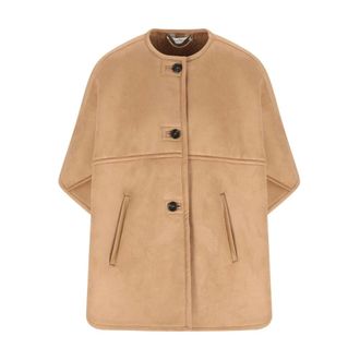 Max Mara Chaqueta Poncho Zaza - Jackets - Mujer - Marr&oacute;n - S