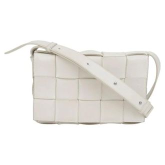Bottega Veneta Pre-owned Cross Body Bags, female, White, Size: ONE SIZE Pre-owned Cassette Shoulder Crossbody Bag