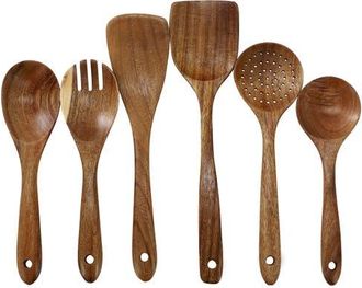 MegaChef 6 Piece Acacia Wood Kitchen Utensil Set at Nordstrom