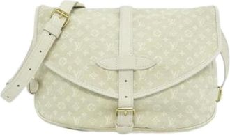 Louis Vuitton Pre-owned Cross Body Bags, female, Beige, Size: ONE SIZE Pre-owned Monogram Mini Lin Shoulder Bag