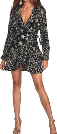 LoveShackFancy Findlay Wrap Dress In Black