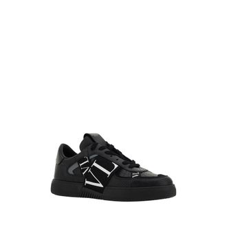 Valentino Garavani Mens Black Leather Vl7n Sneakers