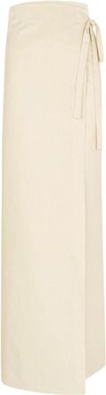 Cortana Noa Wrap Skirt - Dames - Maxi Rokken - Beige - M - Katoen - Rokken