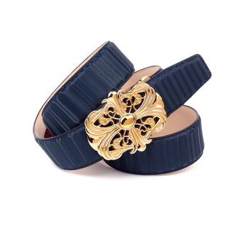 Anthoni Crown Lederg&uuml;rtel ANTHONI CROWN, Damen, Gr. 100, blau (dunkelblau), Rindsleder, G&uuml;rtel Lederg&uuml;rtel