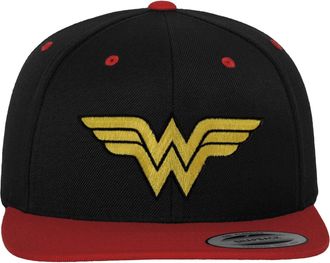 Wonder Woman Officially Licensed Premium Snapback Cap (Black-Red)