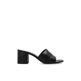Tory Burch Tory Burch, Heeled Mules, female, Black, Size: 10 1/2 US Leelee Heeled Mules