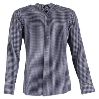 Tom Ford Tom Ford geruit overhemd van marineblauw katoen