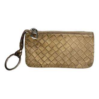 Bottega Veneta Pre-owned Vintage Lederen Portemonnee - Dames - Pre-owned - Beige - Maat: ONE Size Leer