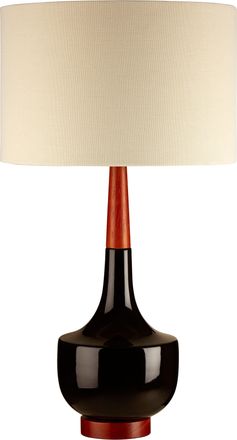 Premier Housewares Interiors by Premier Sirus Table Lamp with Wood And Ceramic Base