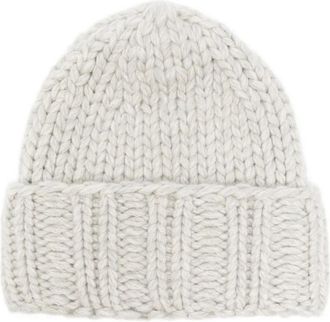 Warm-Me Berretto a coste in cashmere - Grigio